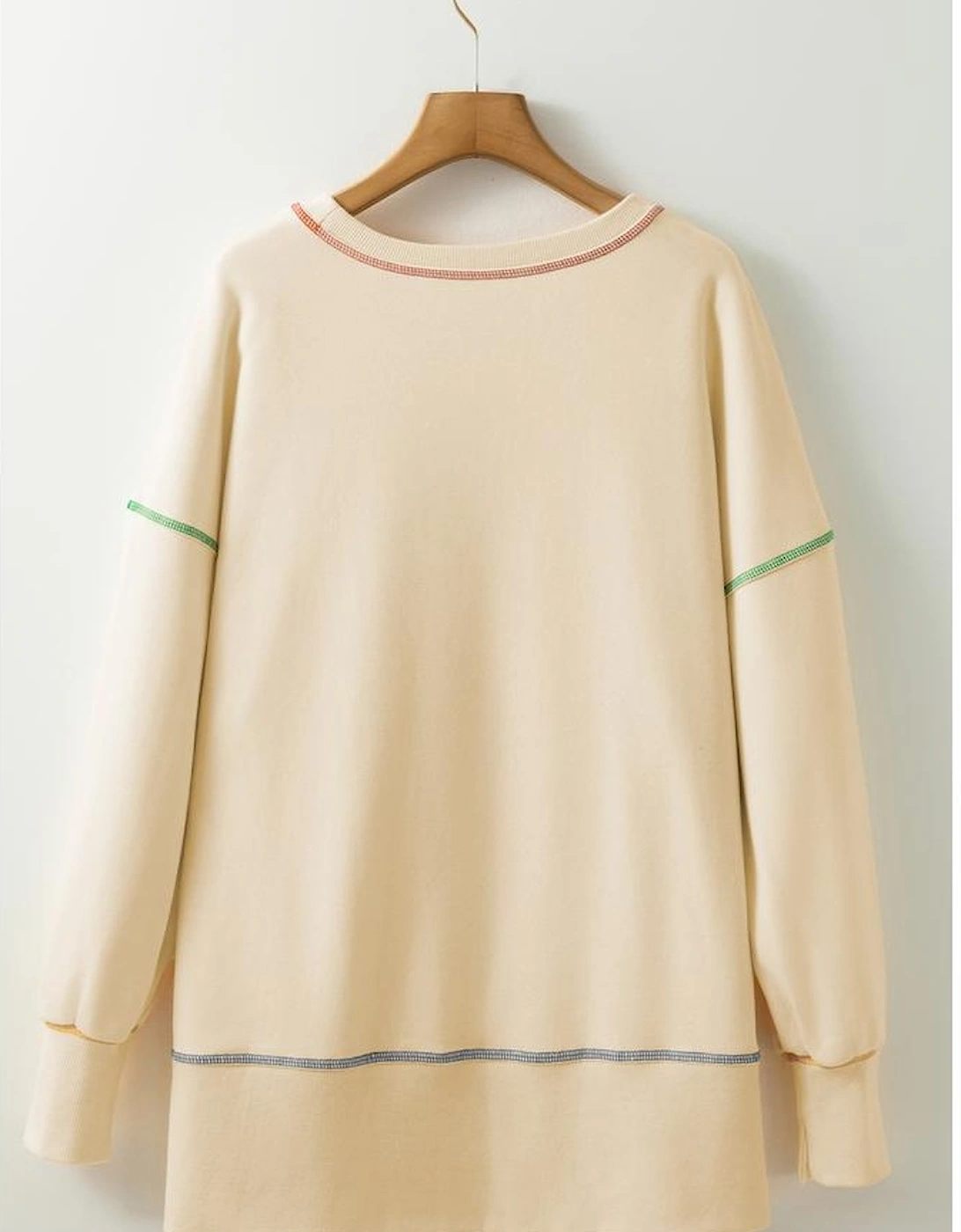 White Give Thanks to the LORD Graphic High Low Hem Loose Sweatshirt, 15 of 14