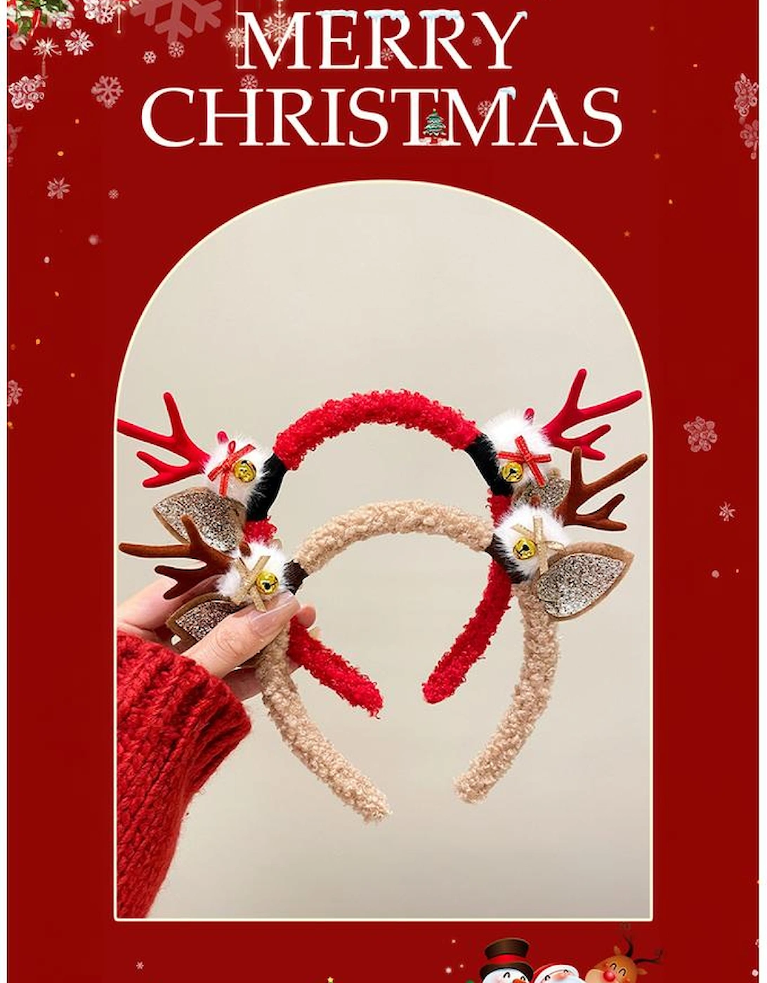 Azura Exchange Camel Reindeer Antlers Christmas Headband
