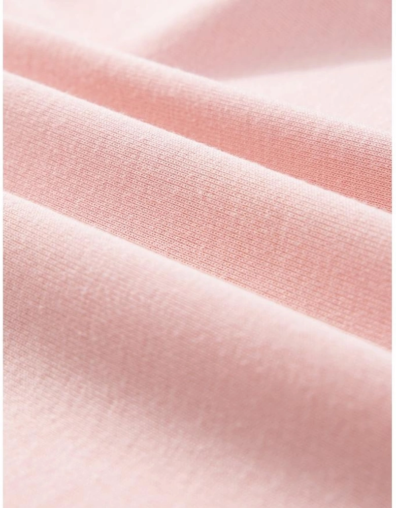 Light Pink Contrast Trim Ruffled Top and Drawstring Shorts Set