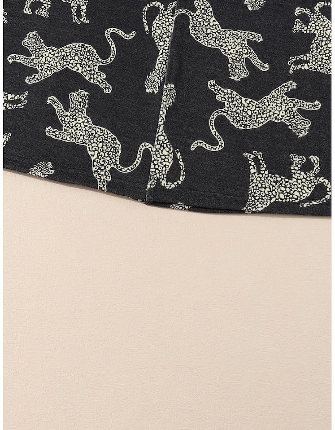 Black Lively Cheetah Print Long Sleeve Top