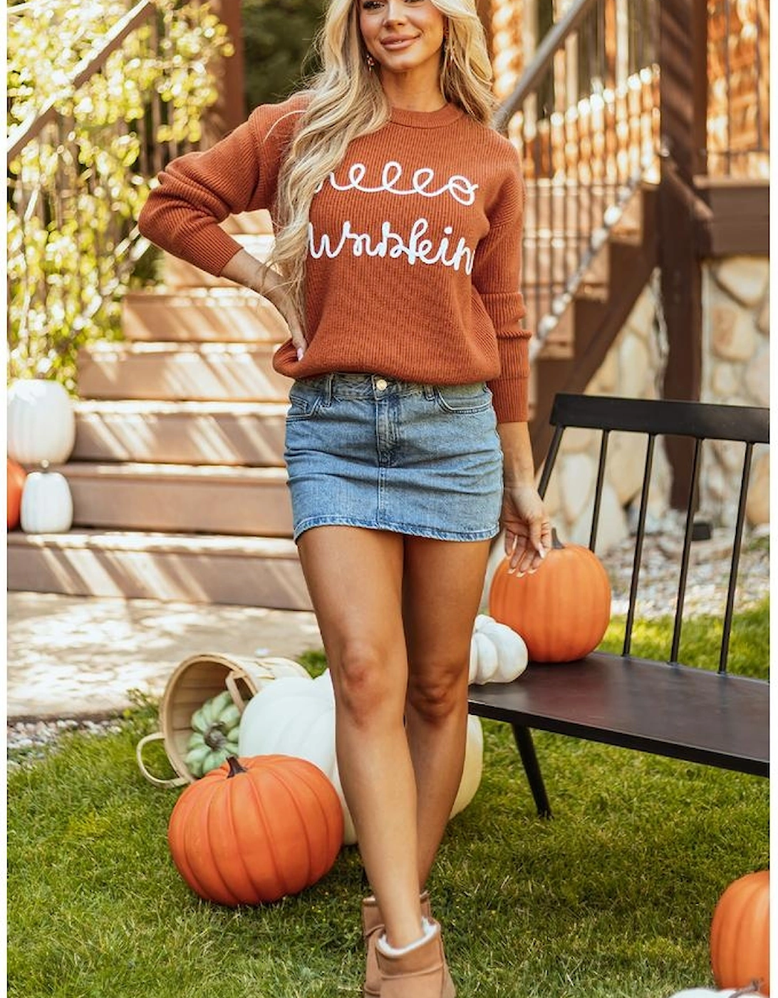 Flamingo Hello Pumpkin Graphic Sweater, 14 of 13