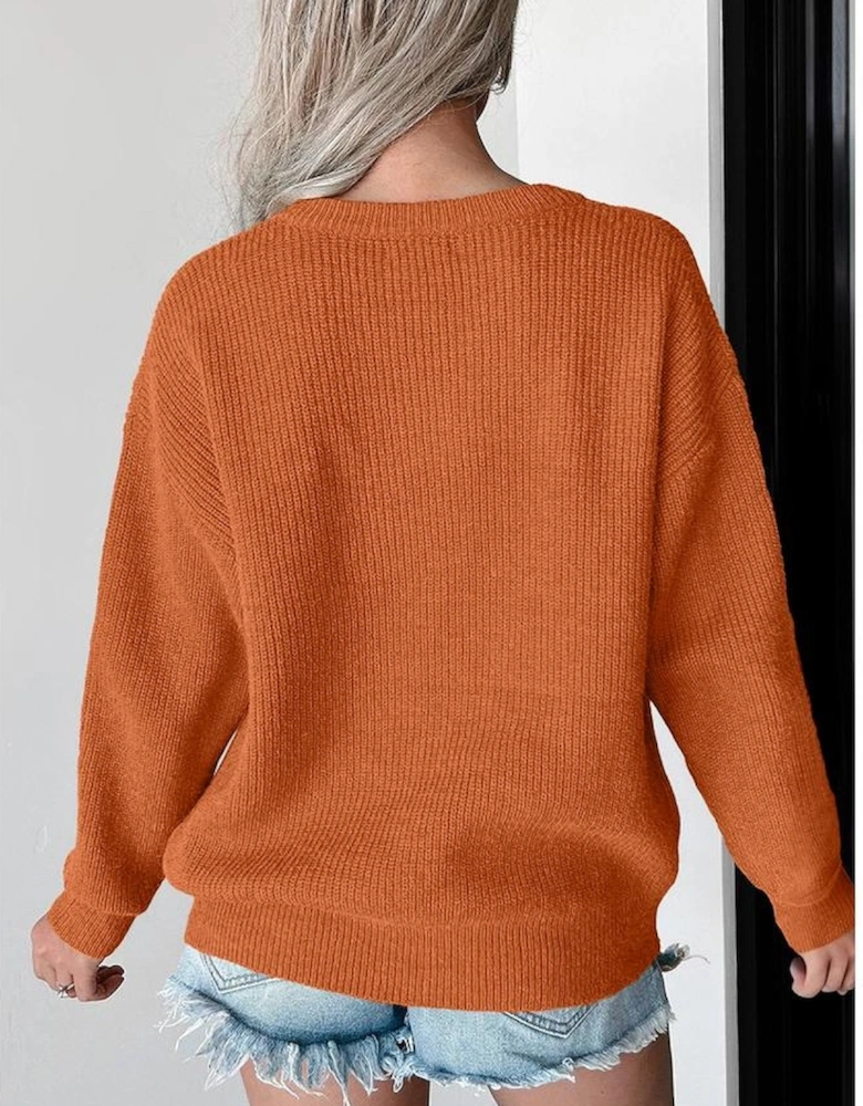 Flamingo Hello Pumpkin Graphic Sweater