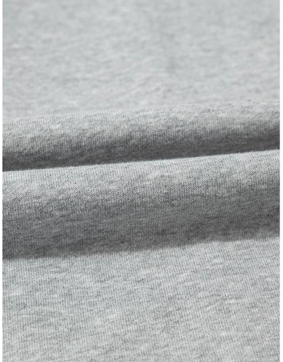 Gray Seamed Drawstring High Waist Wide Leg Sweatpants