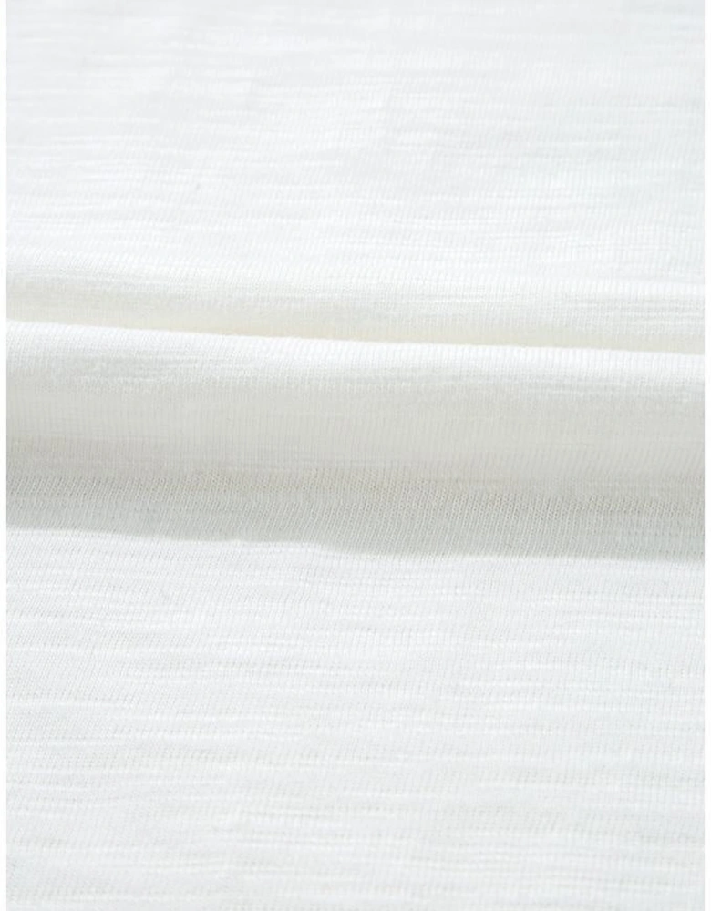 White Floral Lace Eyelet Patched Butterfly Sleeve Blouse