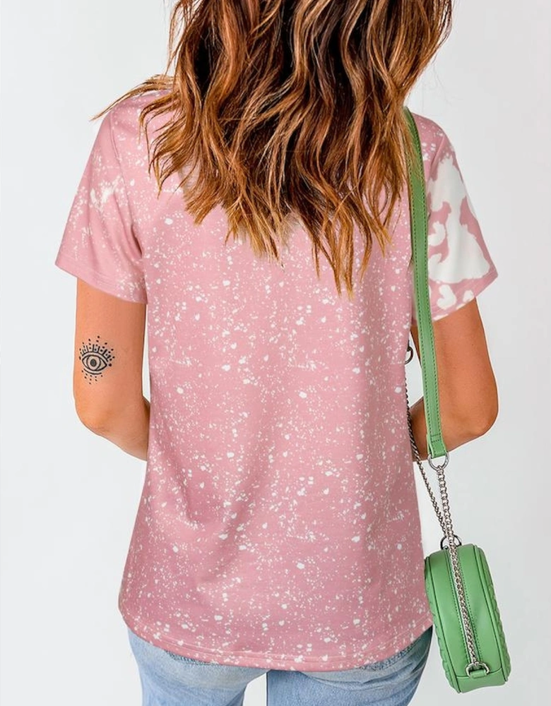 Pink PRAY Graphic Tie Dye Tee