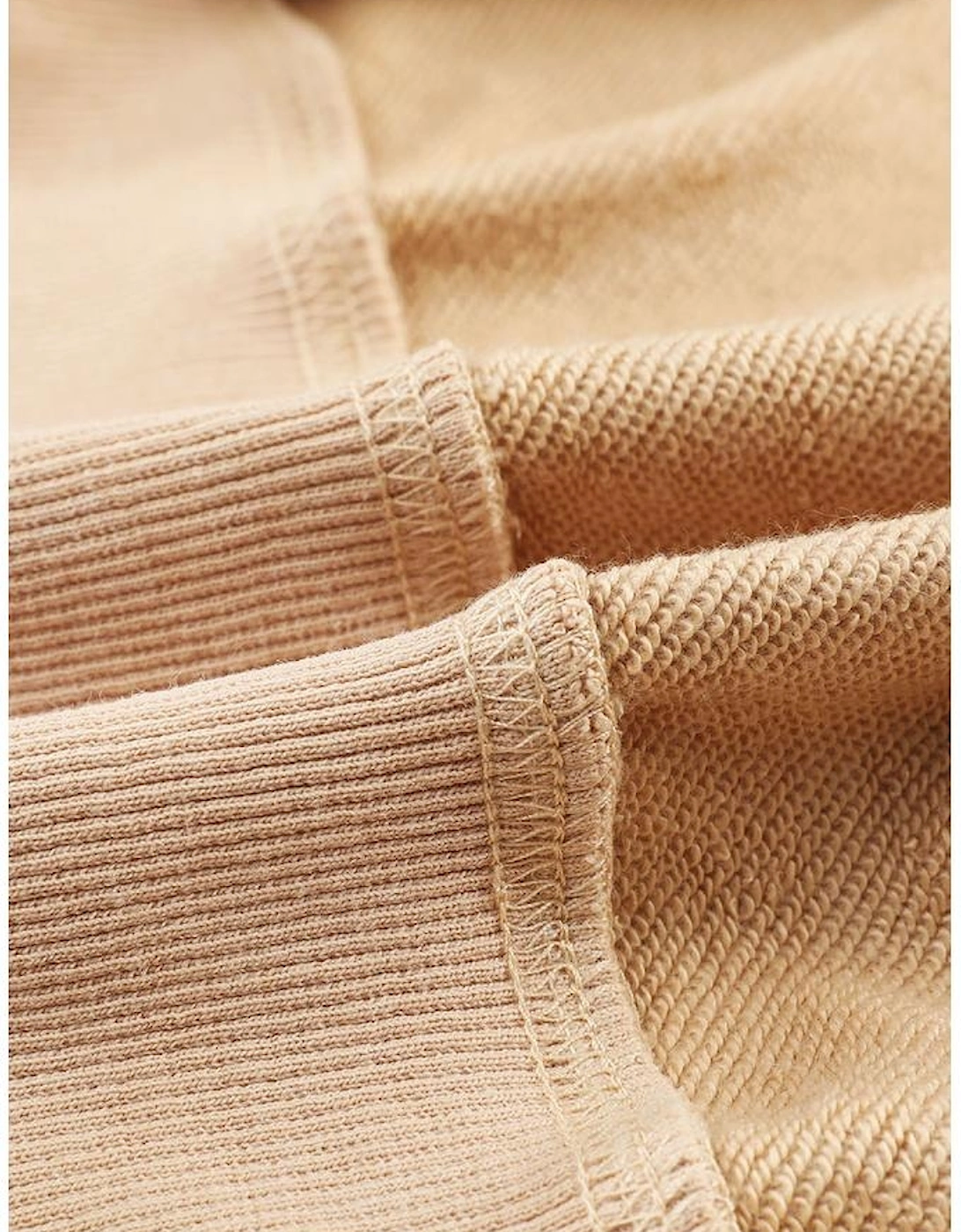 Khaki Drop Shoulder Ribbed Trim Oversized Sweatshirt, 13 of 12