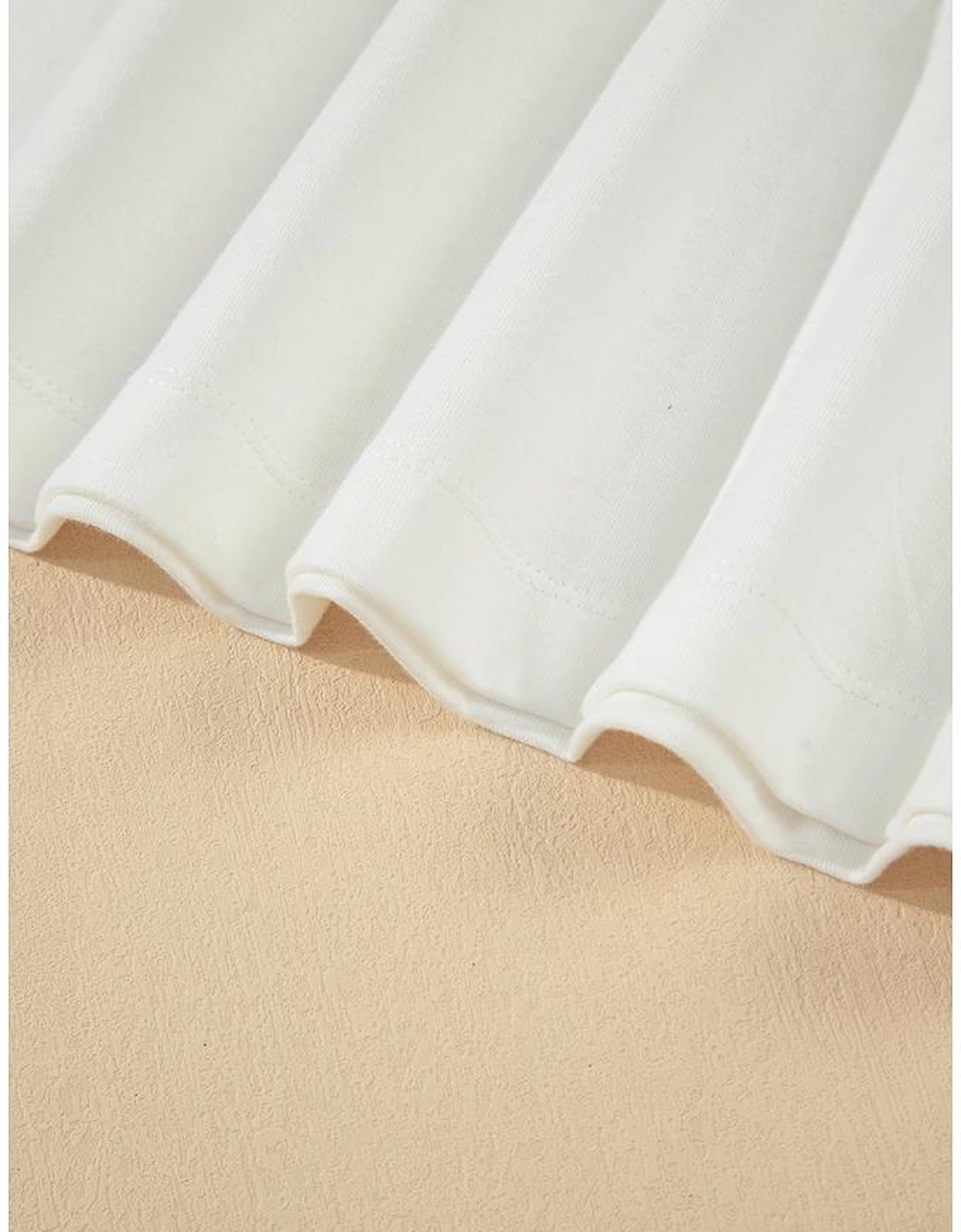 White Drop Shoulder Crew Neck Shift T Shirt Dress