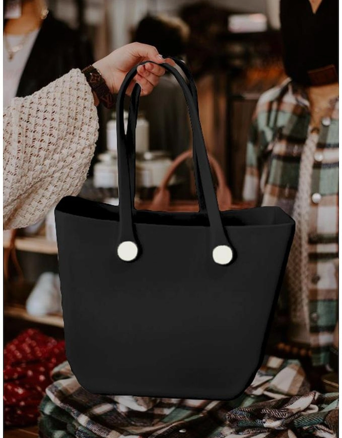 Black Waterproof Self-assembly Detachable Straps EVA Tote Bag, 6 of 5