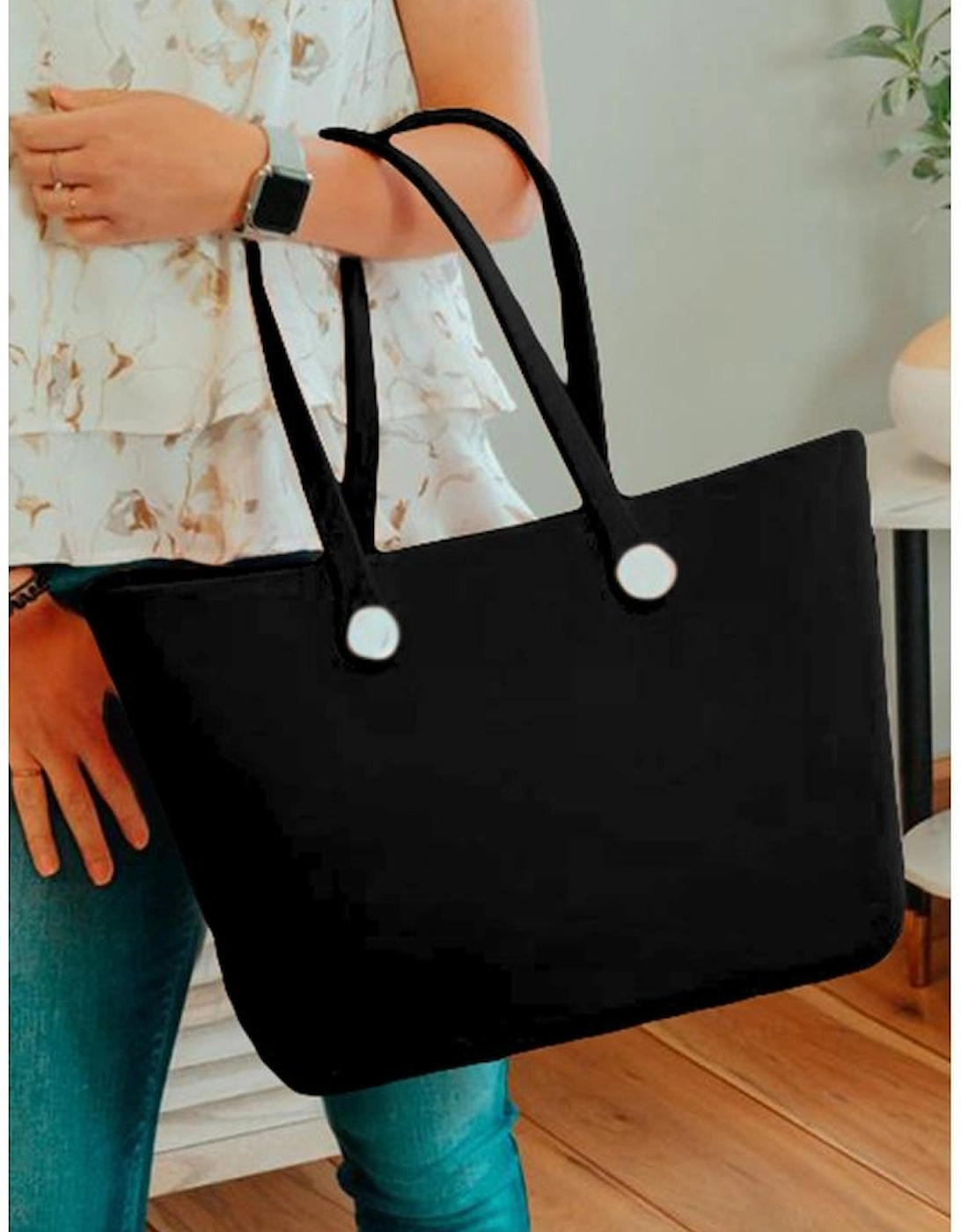 Black Waterproof Self-assembly Detachable Straps EVA Tote Bag