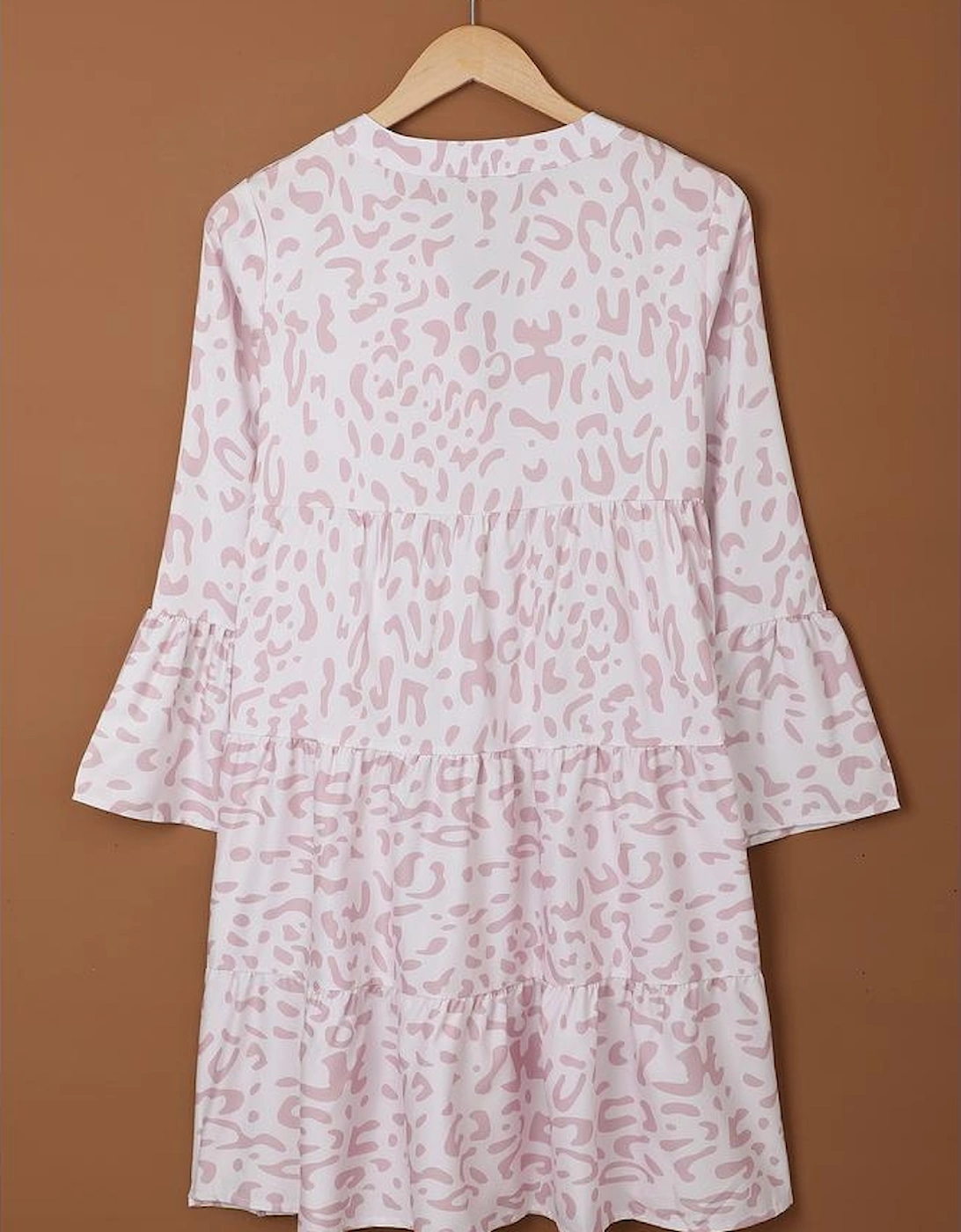 Azura Exchange Leopard Print Ruffle Swing Mini Dress