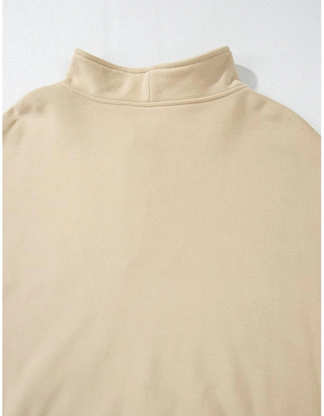 Smoke Gray Zip-up Stand Neck Kangaroo Pocket Sweatshirt