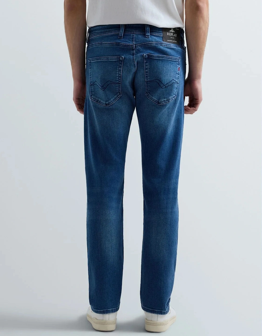 Grover Straight-Fit Jeans - Mid Blue