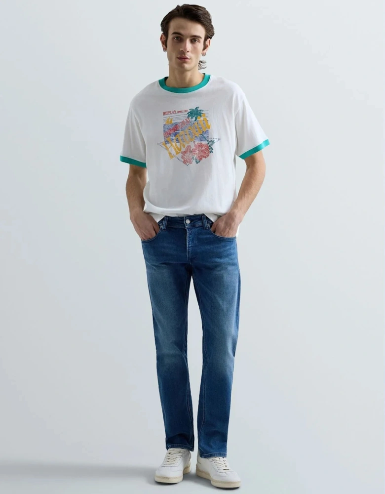 Grover Straight-Fit Jeans - Mid Blue