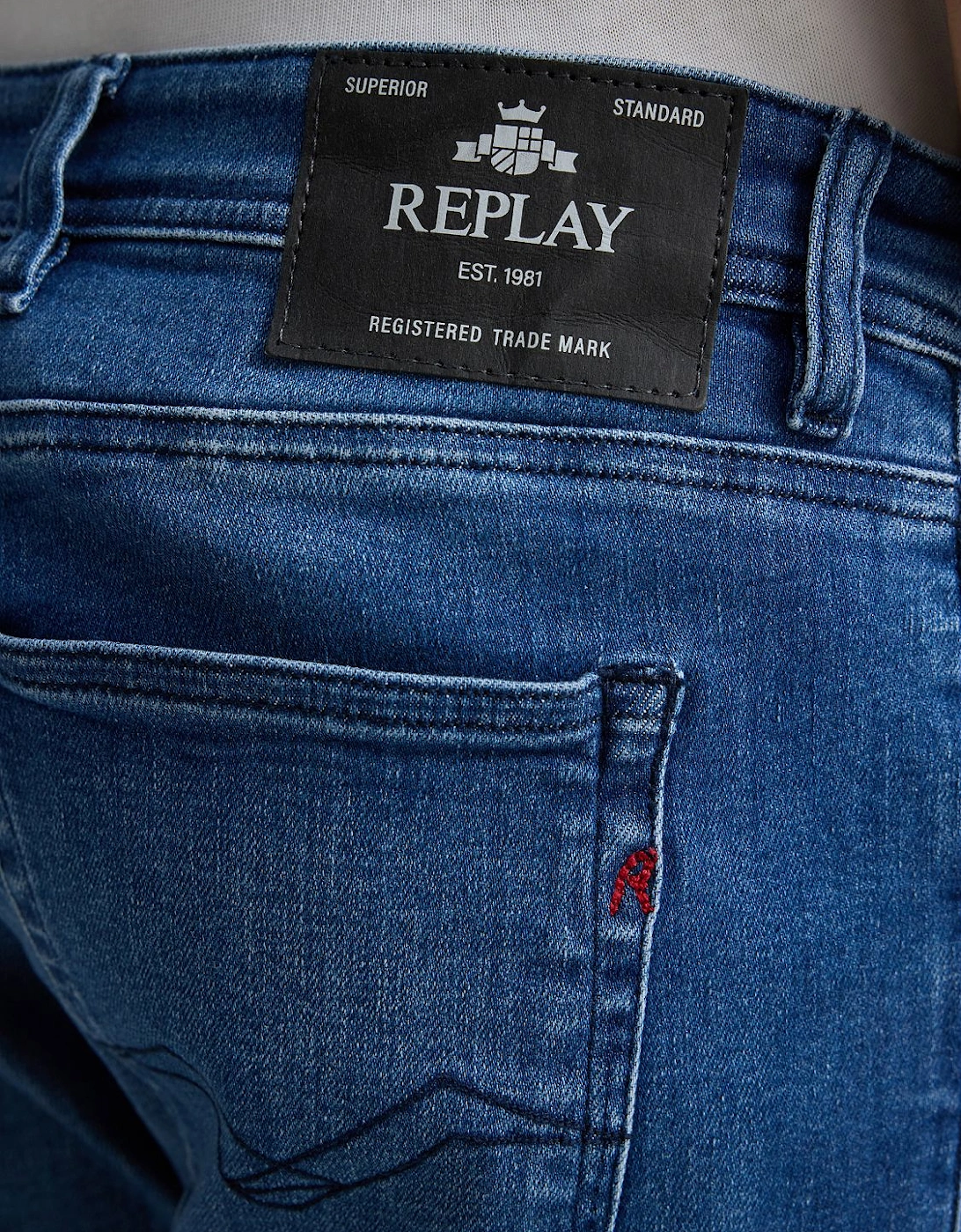 Grover Straight-Fit Jeans - Mid Blue