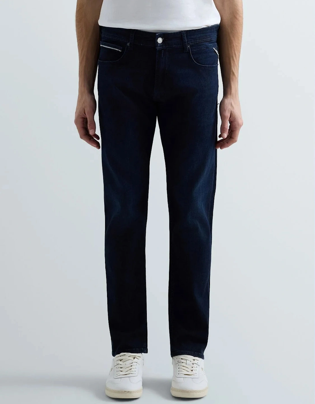 Replay Men's Replay Grover Power Stretch Straight-Fit Jeans - Dark Indigo 781.007 - Blue