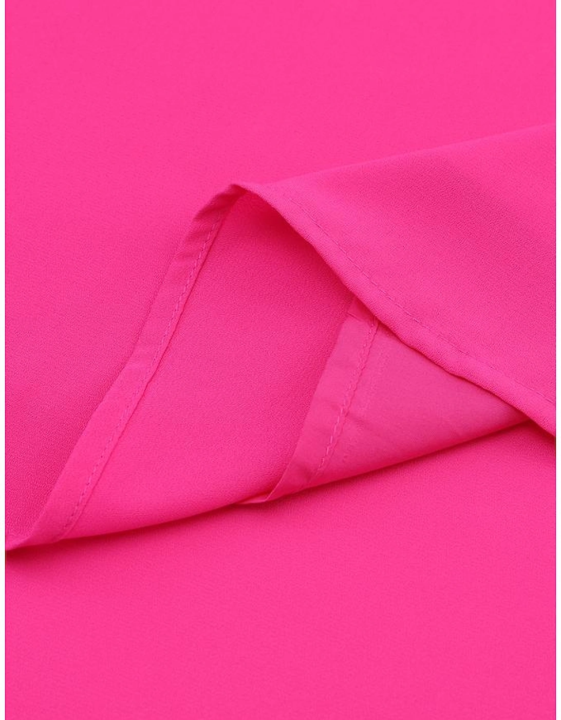 Rose Pleated V Neck Puffy Sleeve Blouse