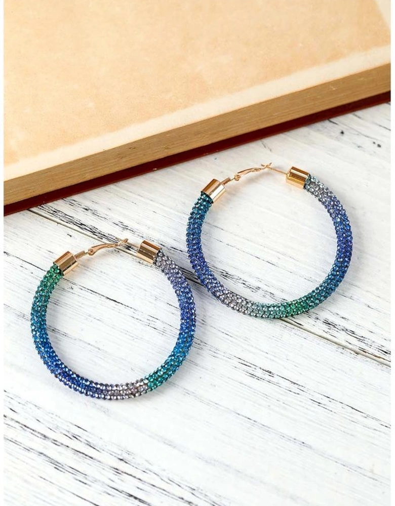 Azura Exchange Diamond Gradient Circle Earrings
