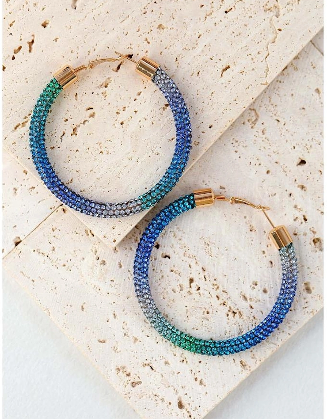 Azura Exchange Diamond Gradient Circle Earrings