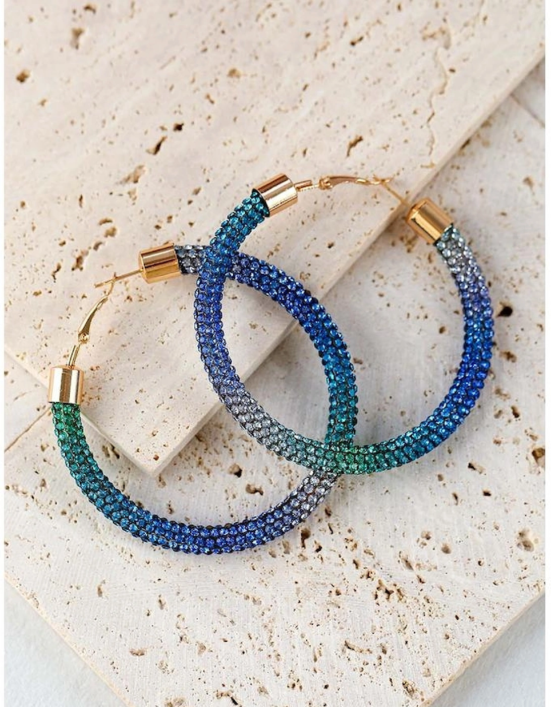 Azura Exchange Diamond Gradient Circle Earrings