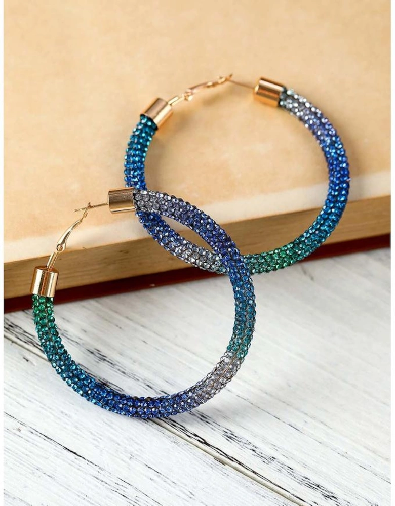 Azura Exchange Diamond Gradient Circle Earrings