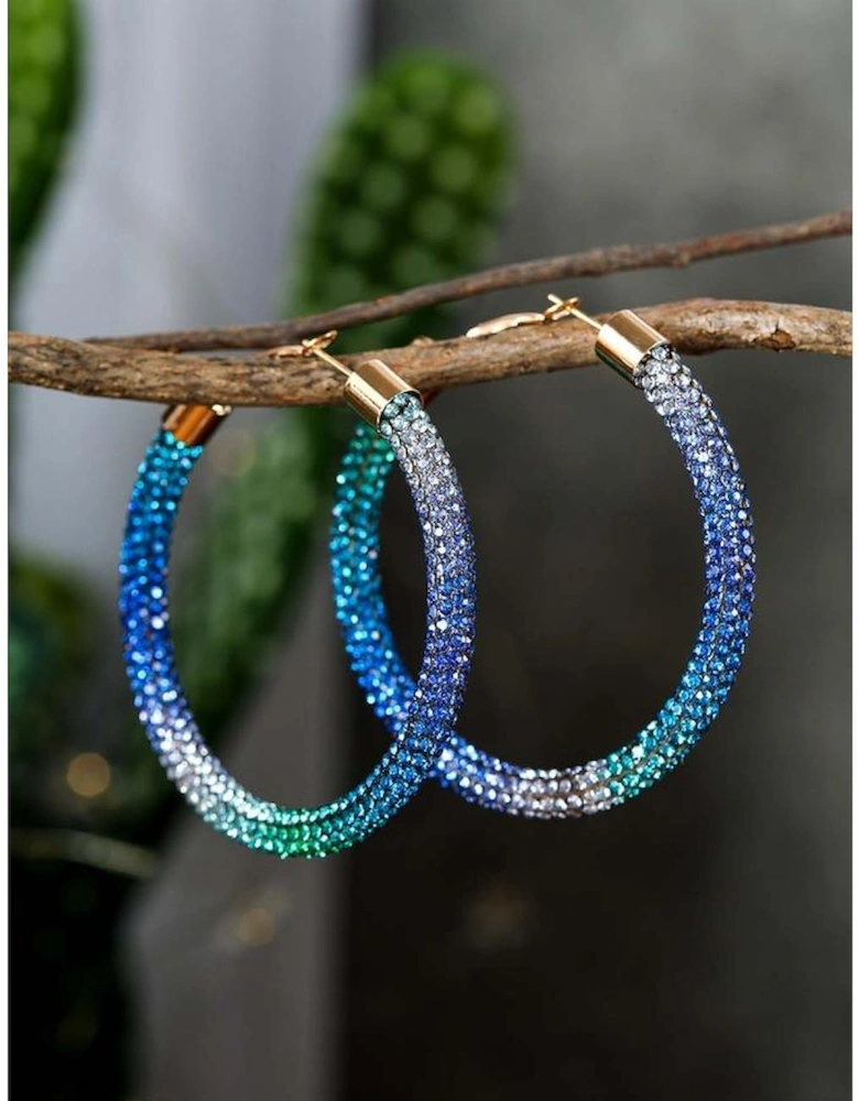 Azura Exchange Diamond Gradient Circle Earrings