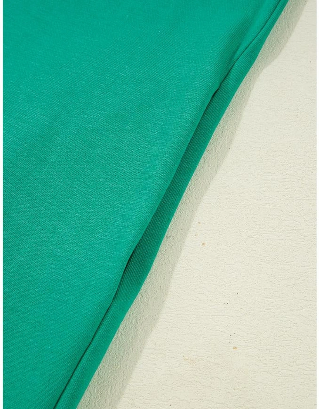 Mint Green Varsity Contrast Striped V Neck Long Sleeve T Shirt Dress with Pockets