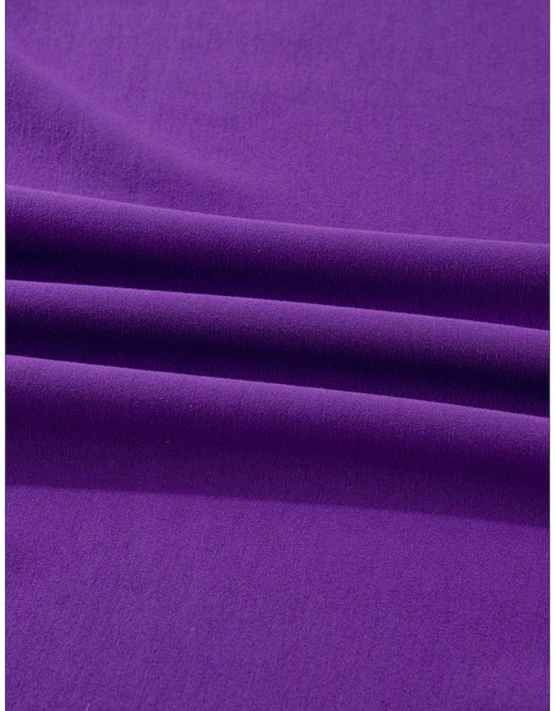 Wisteria Collar Half Zip Pullover Mini Skirt Plus Size 2pcs Set