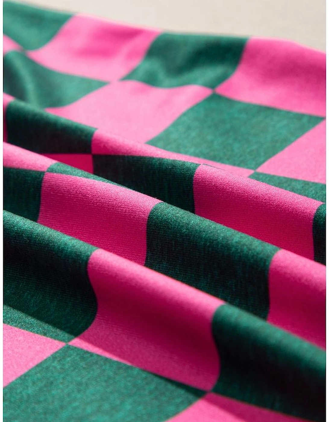 Rose Checkered Print Side Slit High Waist Midi Skirt