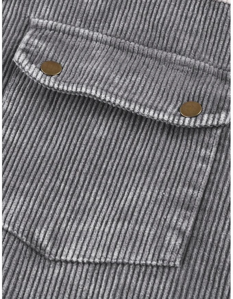 Azura Exchange Button Down Hooded Corduroy Jacket