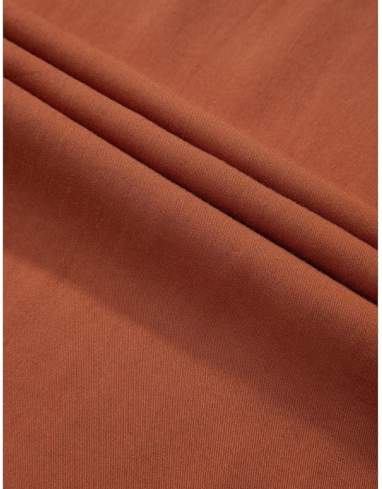 Chestnut Mineral Wash Cargo Pocket Drawstring Waist Maxi Skirt