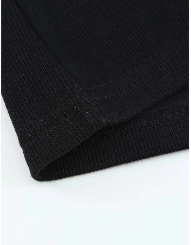 Azura Exchange Black Crisscross Neck Ribbed Knit Top