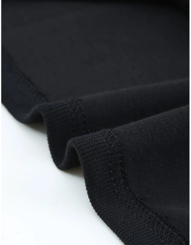 Azura Exchange Black Crisscross Neck Ribbed Knit Top