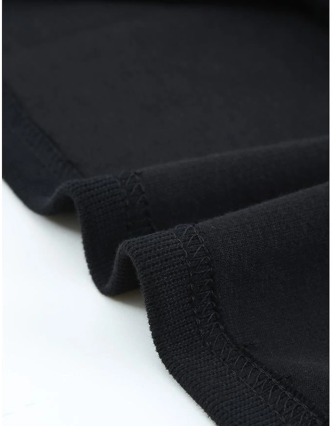 Azura Exchange Black Crisscross Neck Ribbed Knit Top