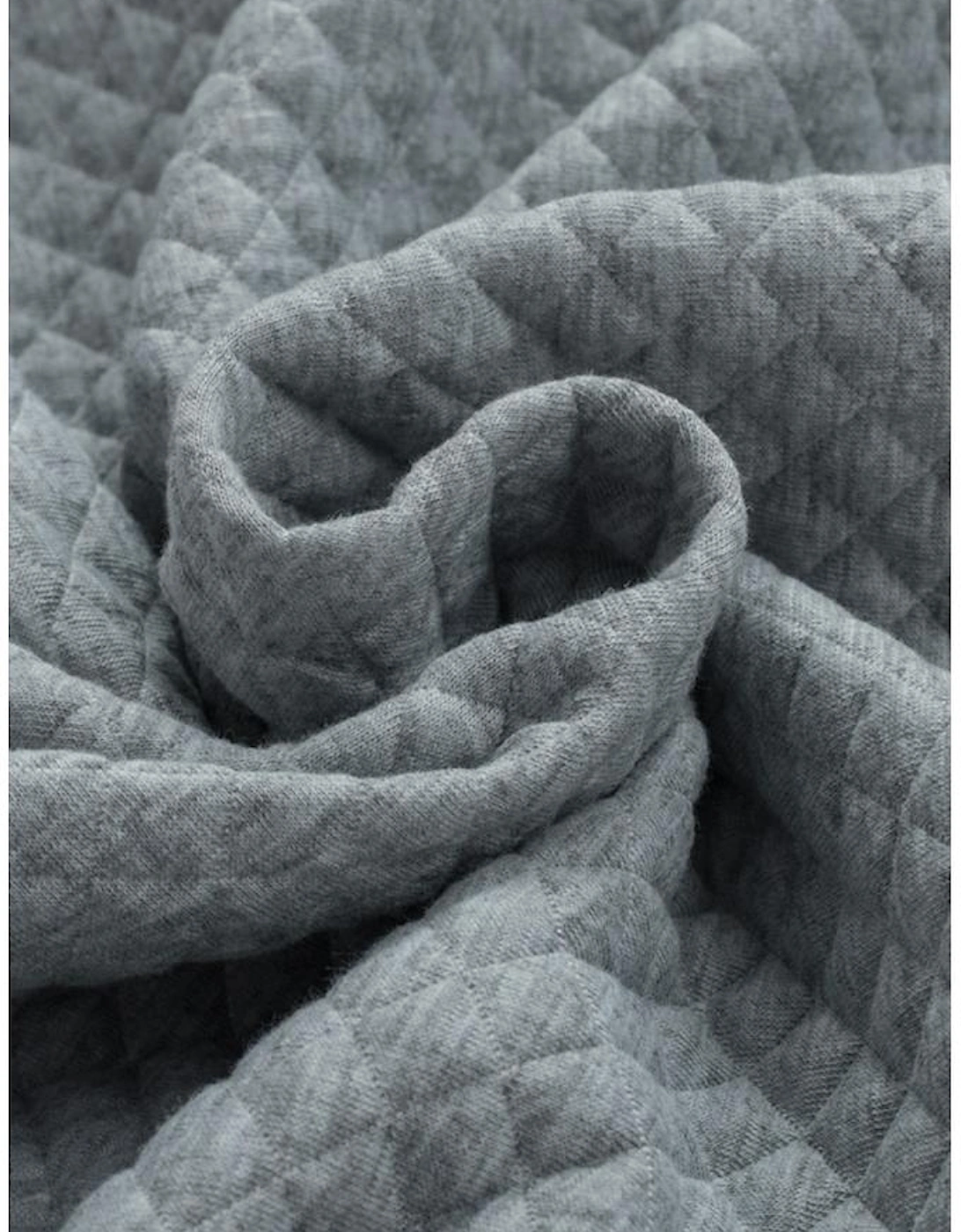 Gray Retro Quilted Flap Pocket Button Shacket