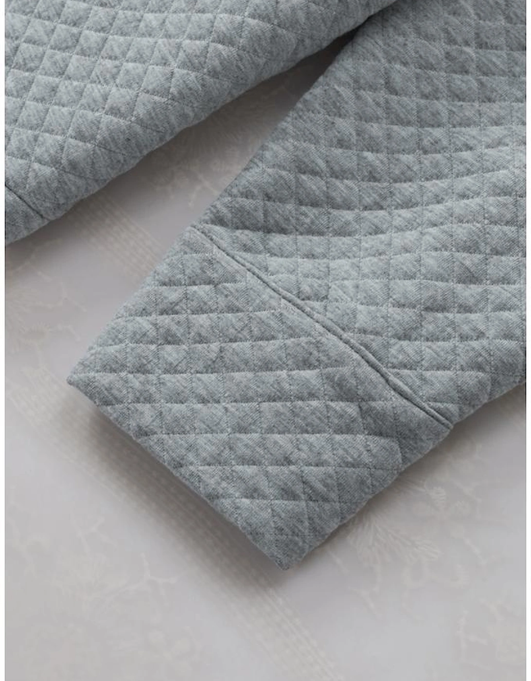 Gray Retro Quilted Flap Pocket Button Shacket, 16 of 15