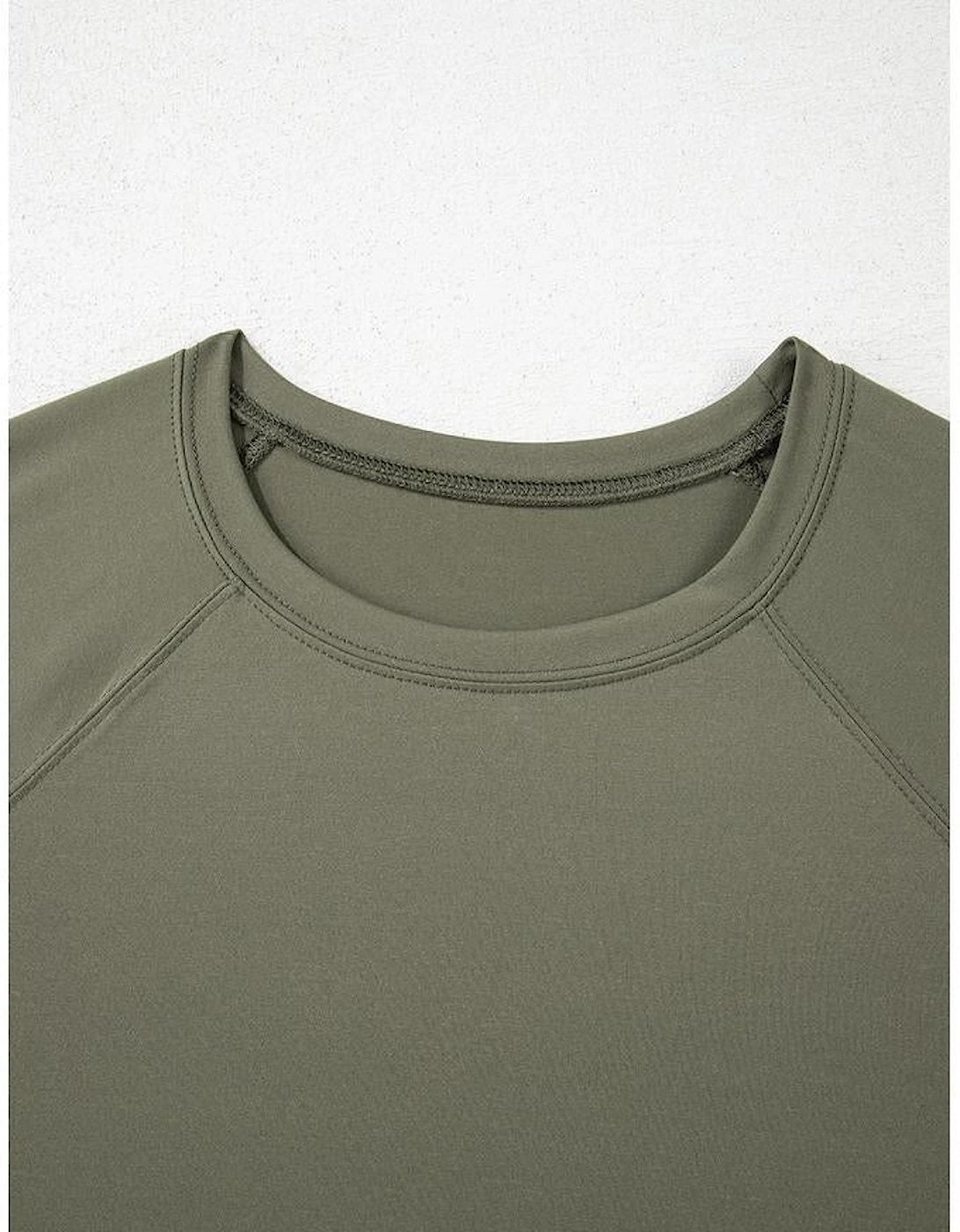 Seagrass Raw Hem Loose Tee and Wide Leg Pants Set