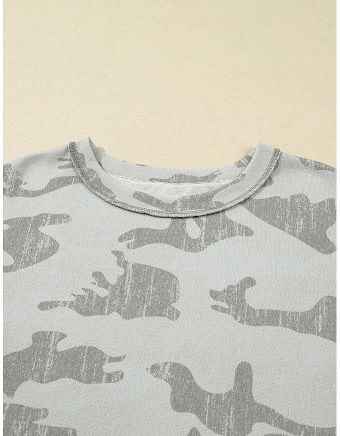 Multicolour Camouflage Print  Round Neck Plus Size Sweatshirt