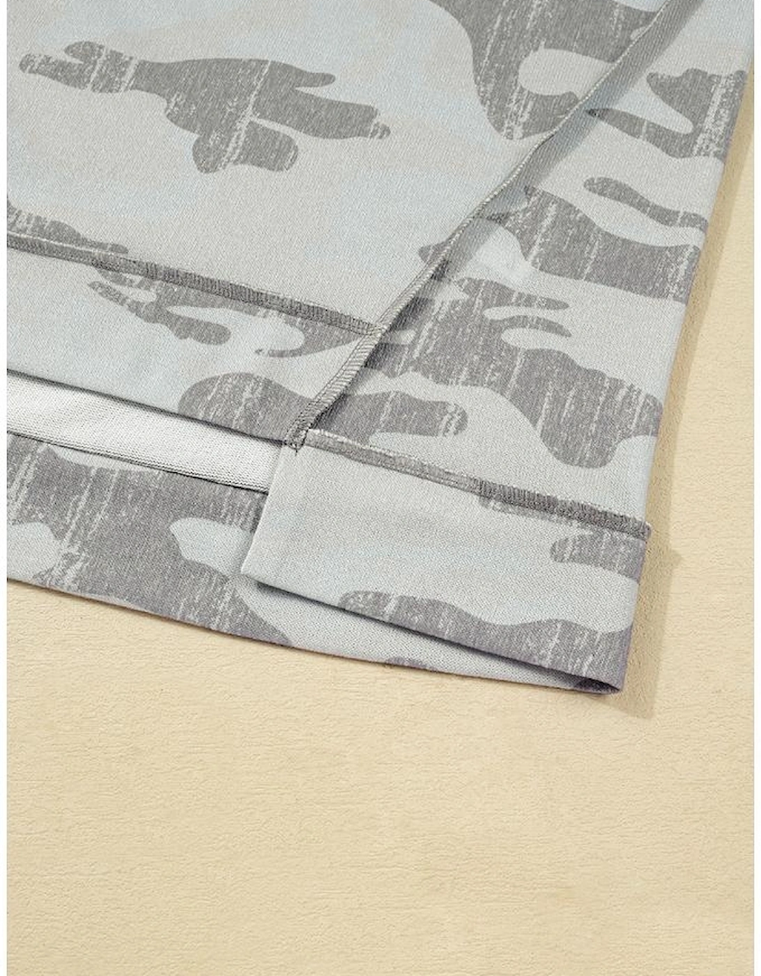 Multicolour Camouflage Print  Round Neck Plus Size Sweatshirt