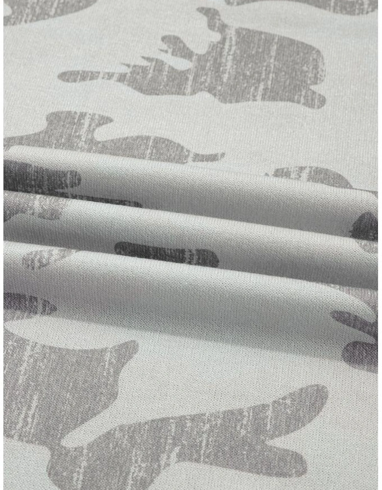 Multicolour Camouflage Print  Round Neck Plus Size Sweatshirt