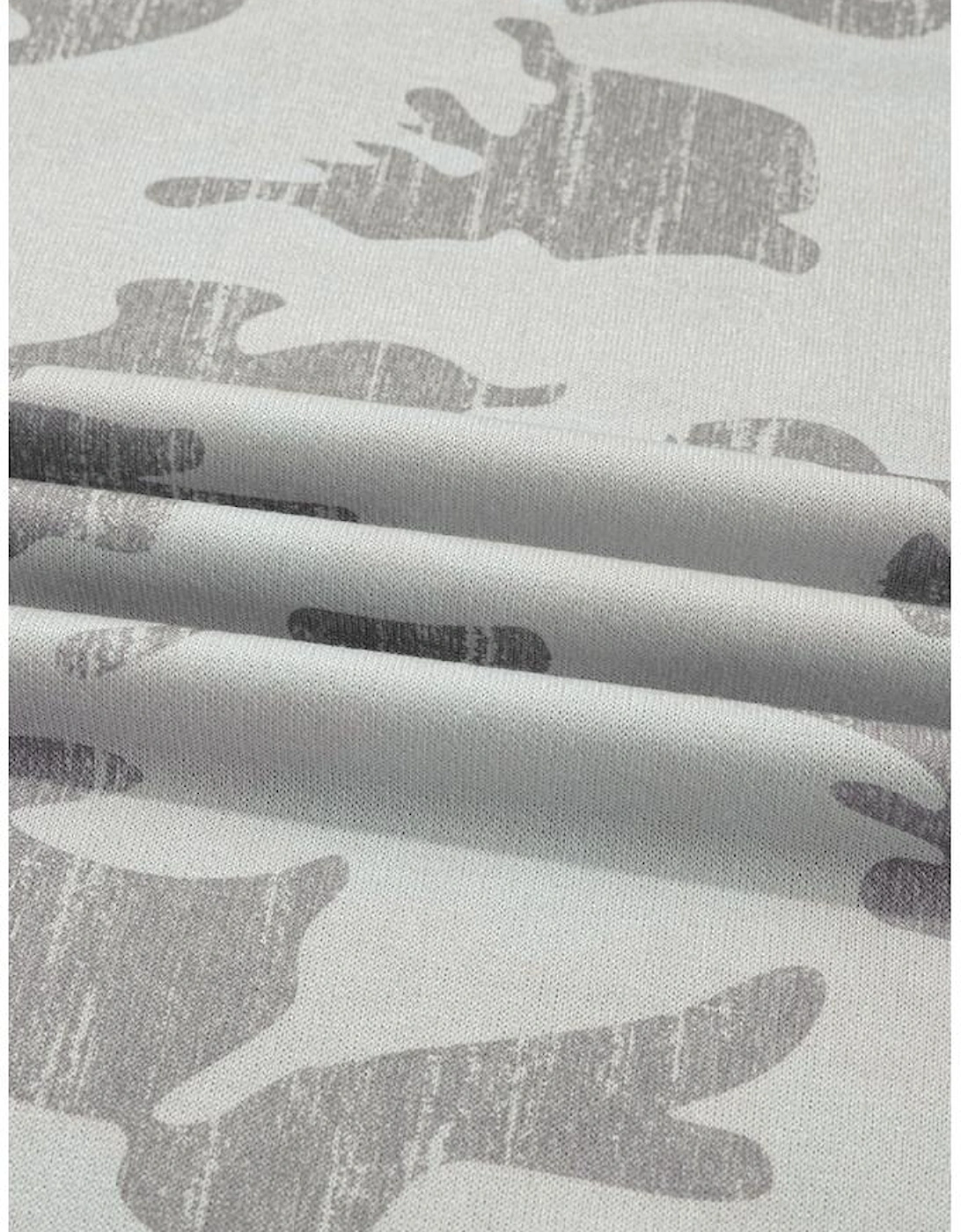 Multicolour Camouflage Print  Round Neck Plus Size Sweatshirt