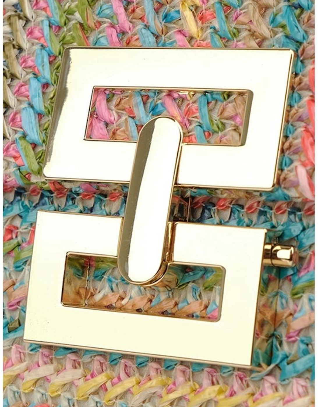 Multicolour Woven Metal Clasp Flap Handbag, 5 of 4