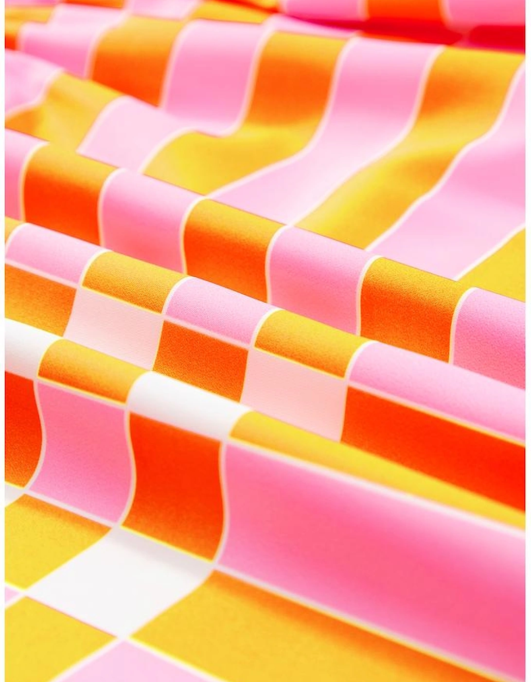 Pink Boho Gingham Tied Straps Smocked Maxi Dress