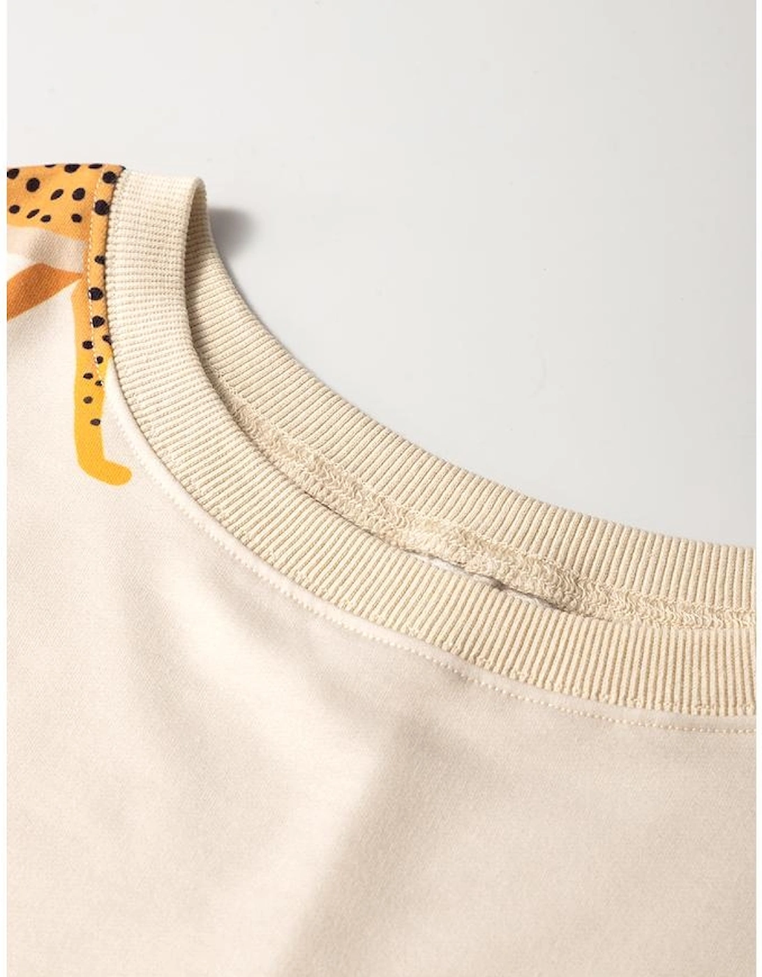 Apricot Plus Size Cheetah Print Side Pockets T Shirt Mini Dress