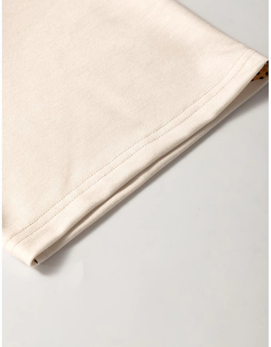 Apricot Plus Size Cheetah Print Side Pockets T Shirt Mini Dress