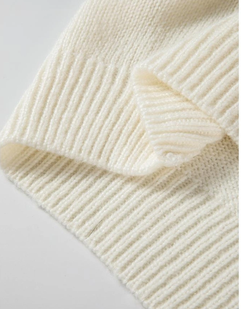 White Snowflake Christmas Tunic Sweater