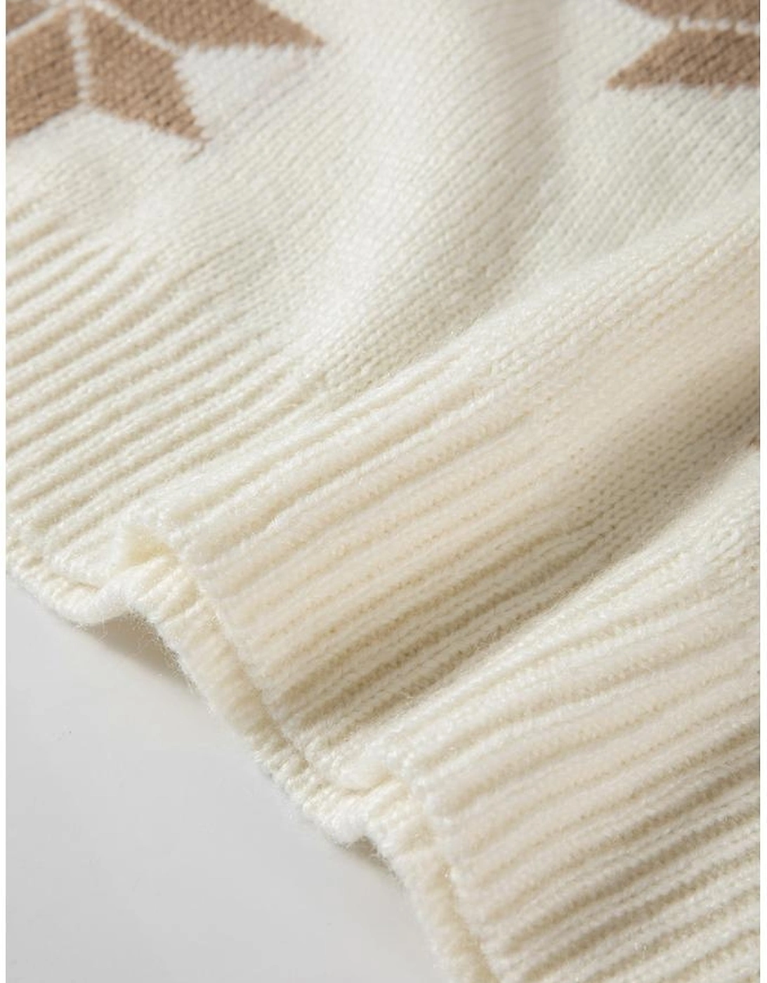 White Snowflake Christmas Tunic Sweater