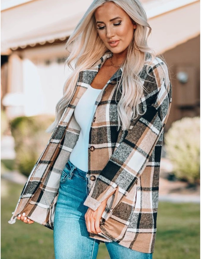 Azura Exchange Womens Oversized Plaid Shacket