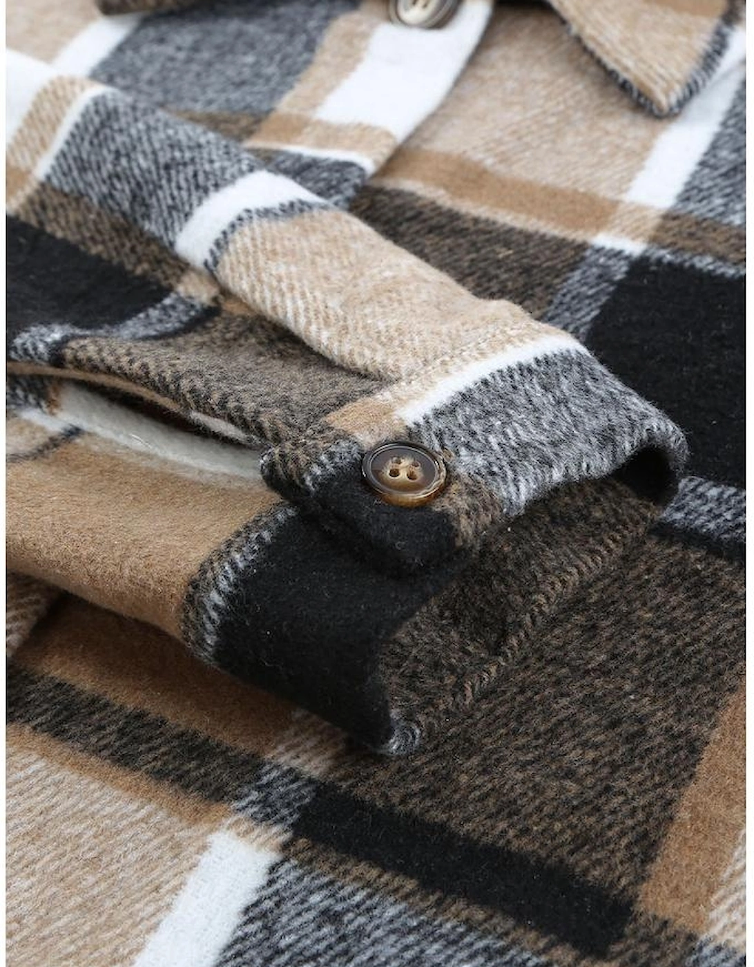 Azura Exchange Womens Oversized Plaid Shacket