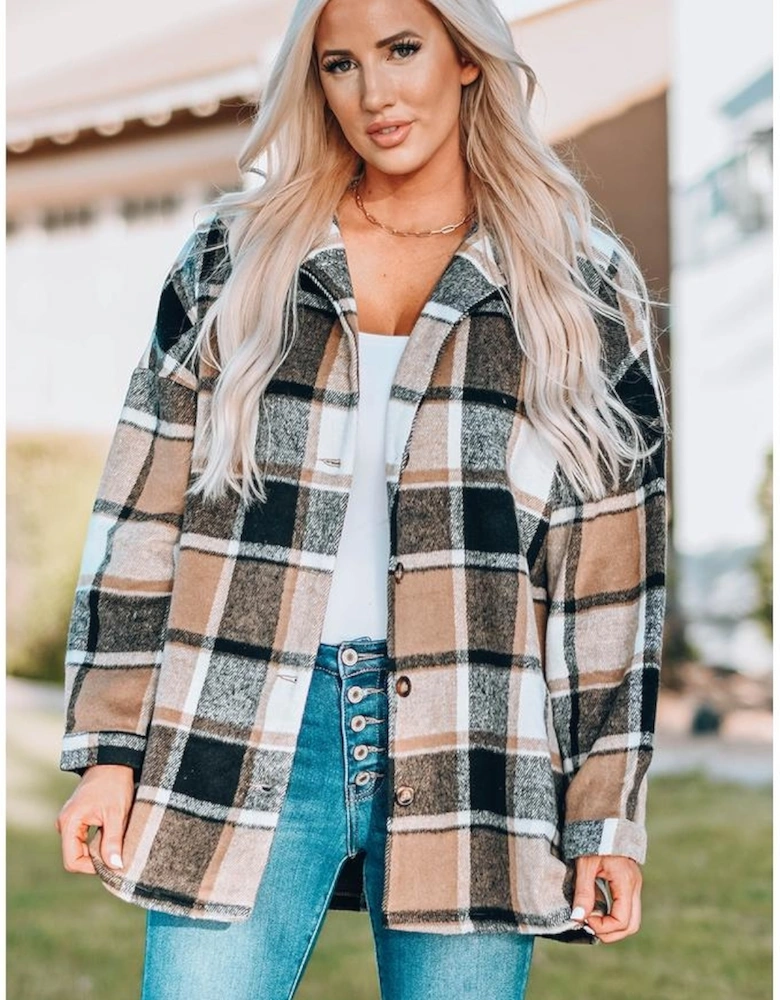 Azura Exchange Womens Oversized Plaid Shacket