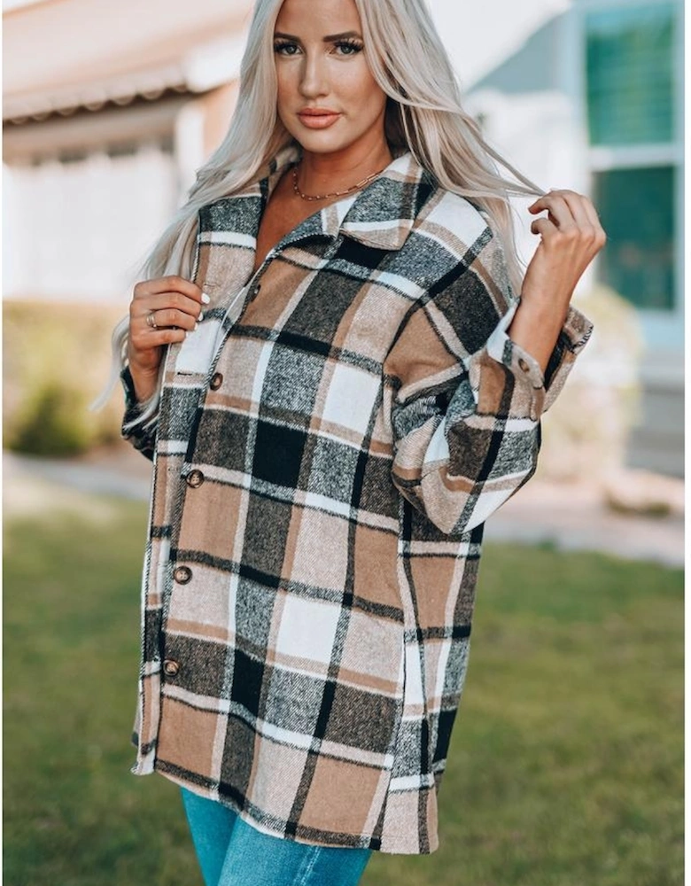 Azura Exchange Womens Oversized Plaid Shacket